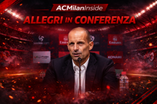 Allegri in conferenza stampa. Foto by ACMilanInside.it