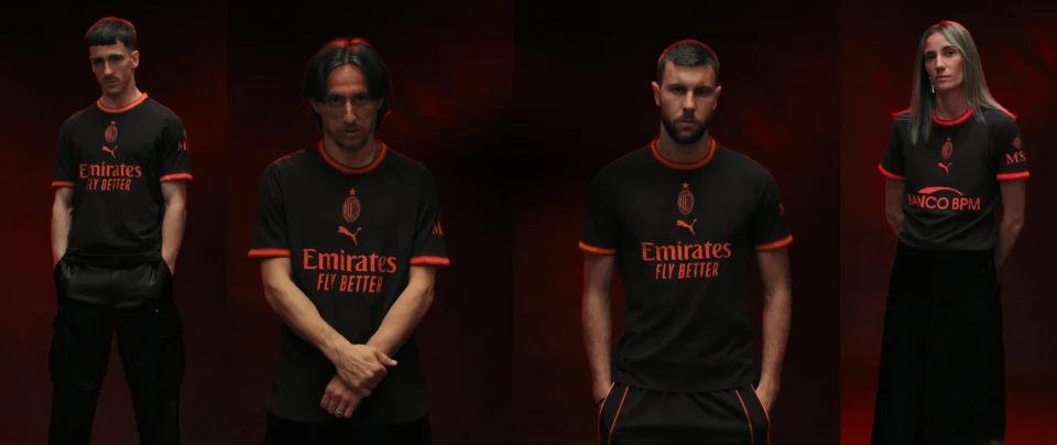 Milan, svelato il Third Kit 2026/27: nero e rosso fluo, debutto contro il Chelsea