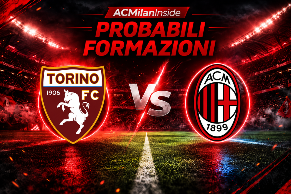 Torino-Milan, tutto sull’esordio del Diavolo: probabili formazioni, arbitro e dove vederla