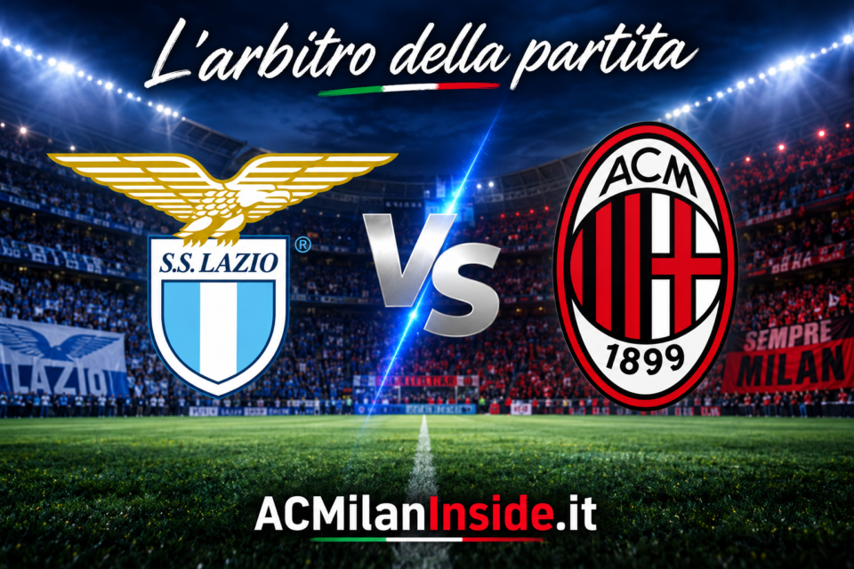Lazio-Milan, designato Marcenaro: la squadra arbitrale per la sfida dell’Olimpico